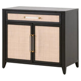 Holland Media Chest Solid Wood & Rattan Inlay