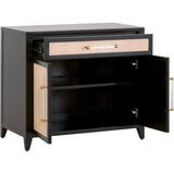 Holland Media Chest Solid Wood & Rattan Inlay