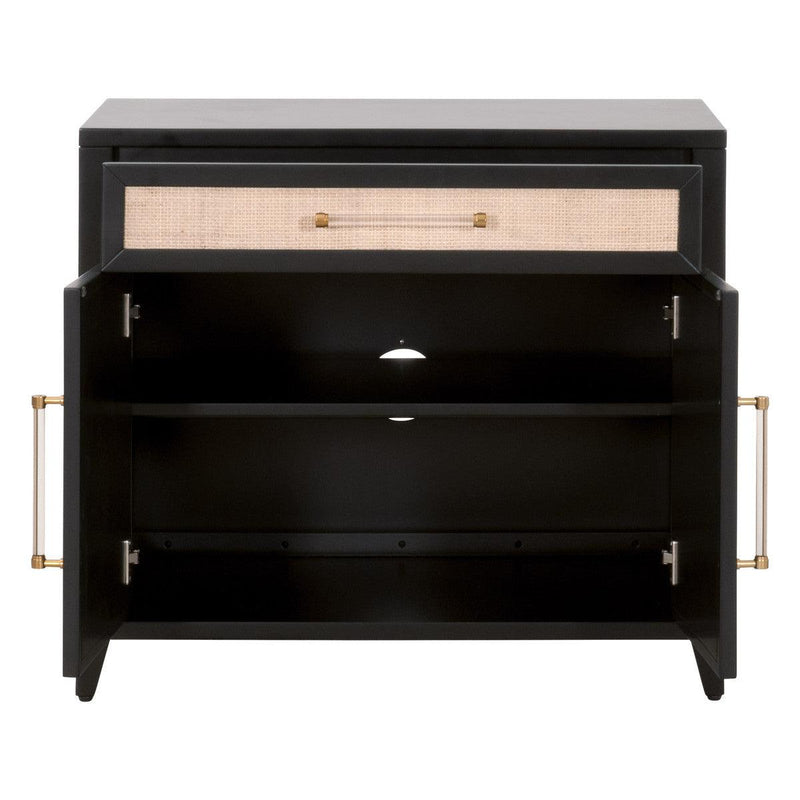 Holland Media Chest Solid Wood and Rattan Inlay Accent Cabinets LOOMLAN By Essentials For Living