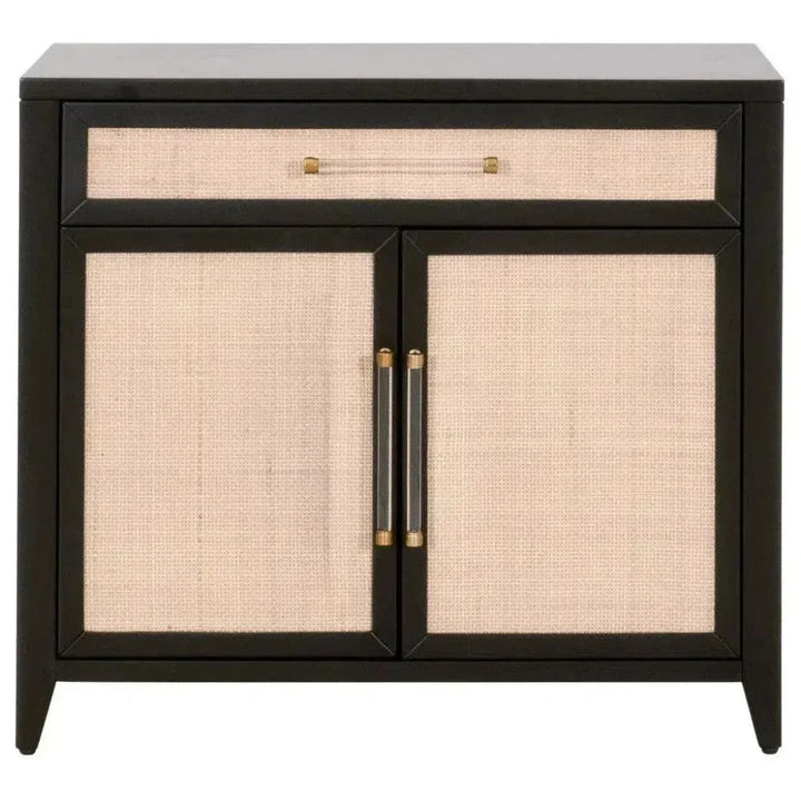 Holland Media Chest Solid Wood & Rattan Inlay - LOOMLAN - Essentials For Living - Chests