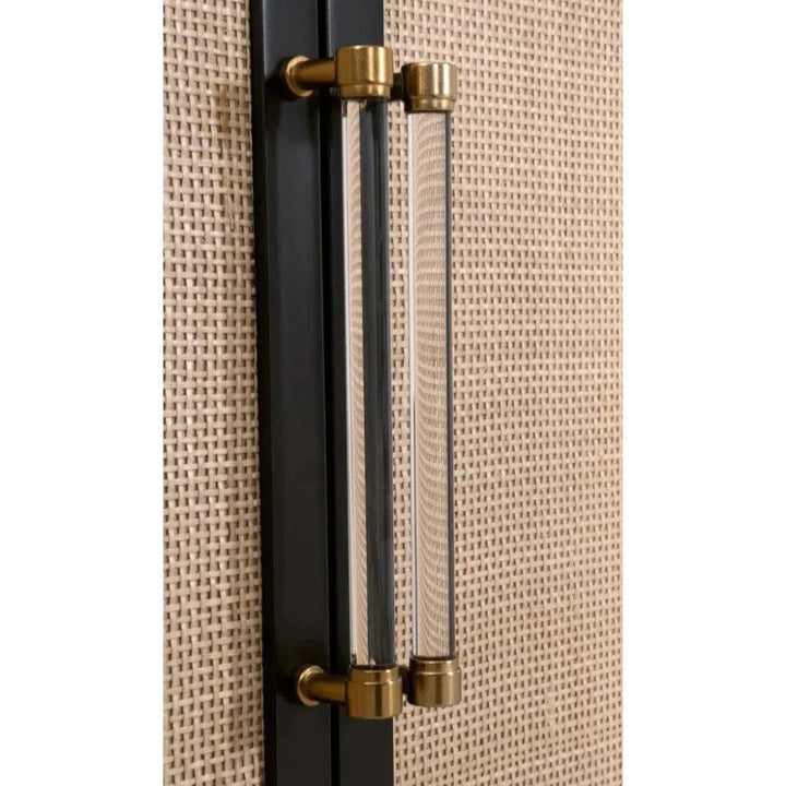 Holland Media Chest Solid Wood & Rattan Inlay - LOOMLAN - Essentials For Living - Chests