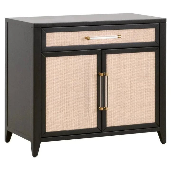 Holland Media Chest Solid Wood & Rattan Inlay - LOOMLAN - Essentials For Living - Chests