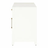 Holland White Rattan Scandinavian Nightstand