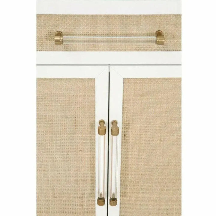 Holland White Rattan Scandinavian Nightstand - LOOMLAN - Essentials For Living - Nightstands