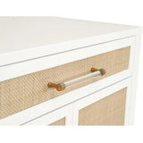 Holland White Rattan Scandinavian Nightstand