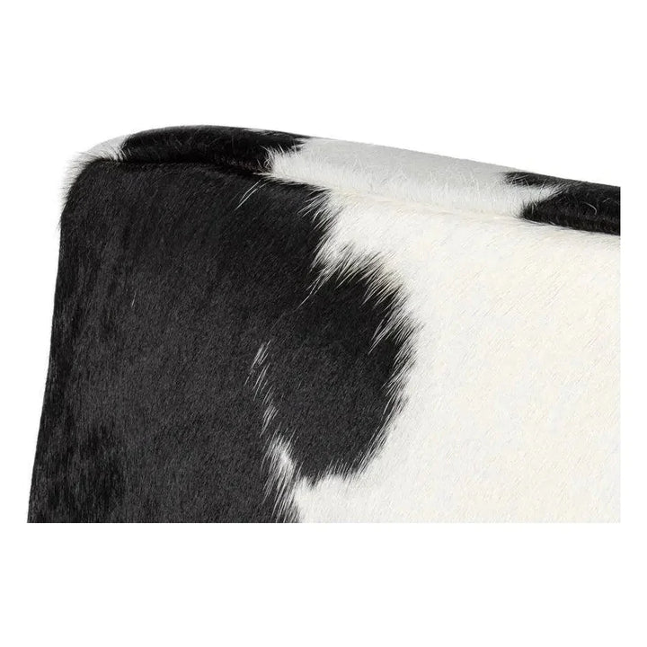 Holloway Leather Black and White Armchair - LOOMLAN - Sarreid - Accent Chairs