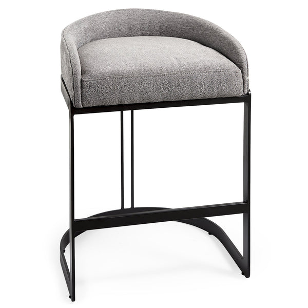 Hollyfield Fabric Low-Back Counter Stool