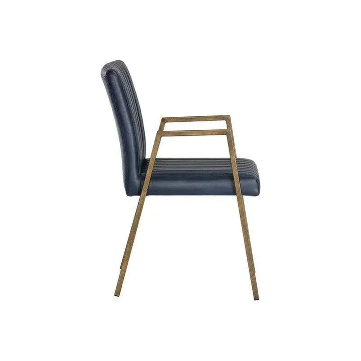 Homer Rocking Chair Leather Dining Chairs with Arms | LOOMLAN