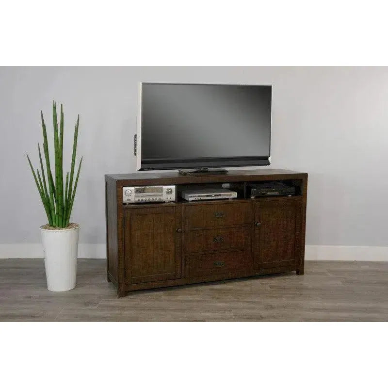 Homestead 66" TV Console Dark Brown