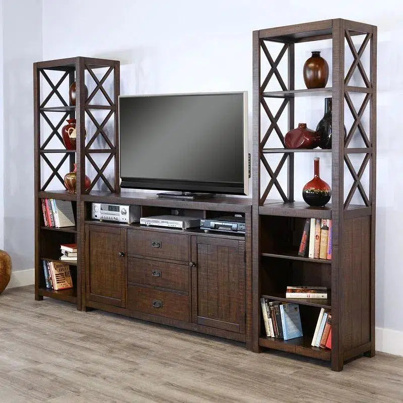 Homestead Entertainment Wall Dark Brown