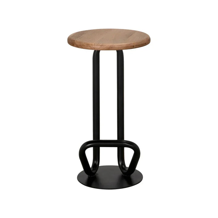 Hook Industrial Steel Framed Counter Stool - LOOMLAN - Noir - Counter Stools