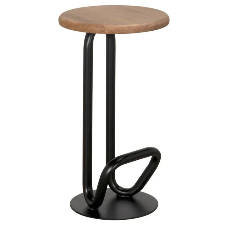 Hook Industrial Steel Framed Counter Stool - LOOMLAN - Noir - Counter Stools