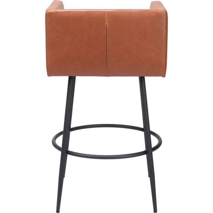 Horbat Barstool (Set of 2) Brown - LOOMLAN - Zuo Modern - Bar Stools
