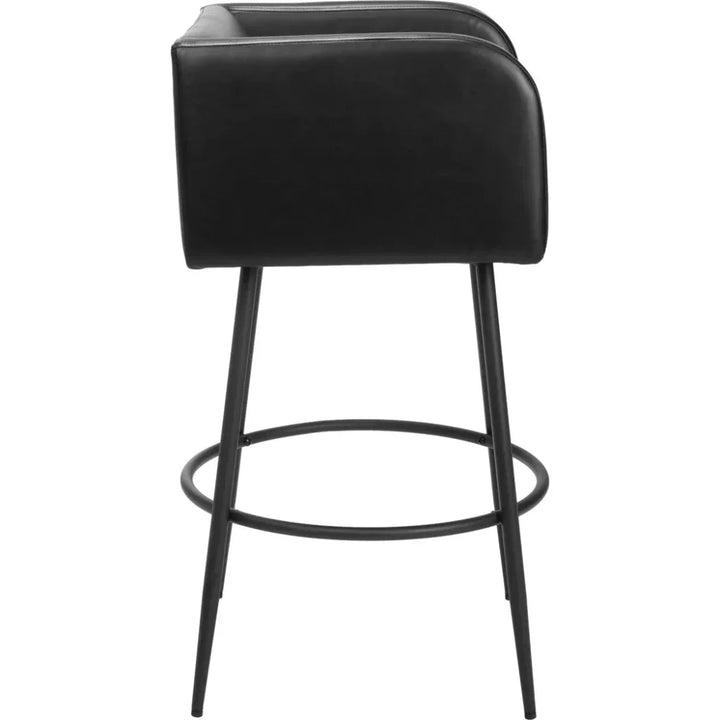 Horbat Barstool (Set of 2) Black - LOOMLAN - Zuo Modern - Bar Stools