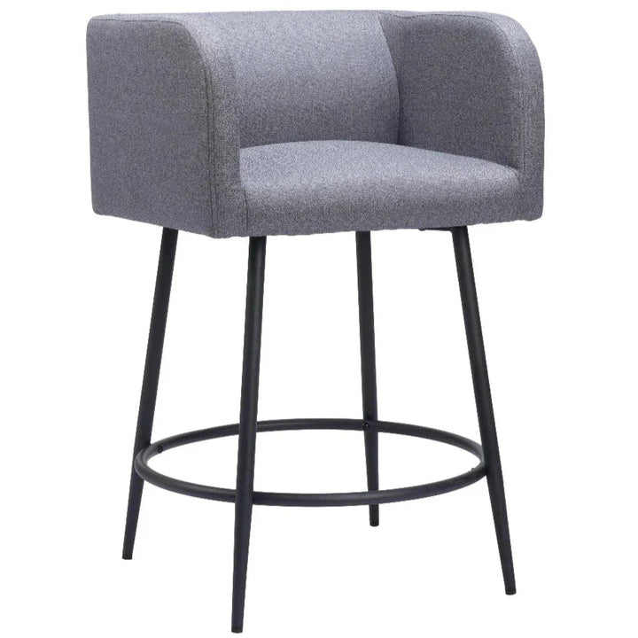 Horbat Counter Stool (Set of 2) Gray - LOOMLAN - Zuo Modern - Counter Stools