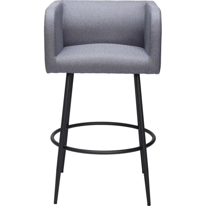 Horbat Barstool (Set of 2) Gray - LOOMLAN - Zuo Modern - Bar Stools