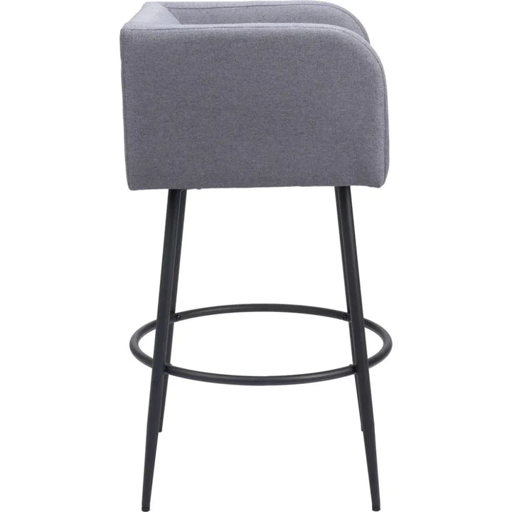 Horbat Barstool (Set of 2) Gray - LOOMLAN - Zuo Modern - Bar Stools