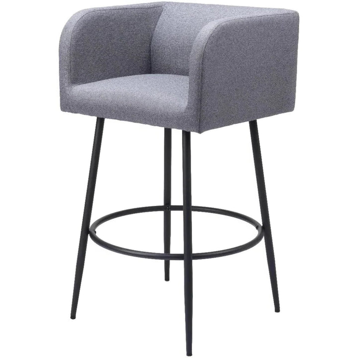 Horbat Barstool (Set of 2) Gray - LOOMLAN - Zuo Modern - Bar Stools