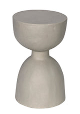 Hourglass Fiber Cement Stool-Poufs and Stools-Noir-LOOMLAN