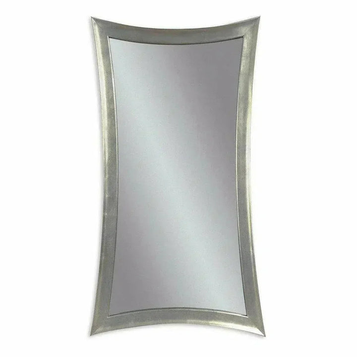 Hourglass Rectangle Silver Leaf Wall Mirror - LOOMLAN - Bassett Mirror - Wall Mirrors