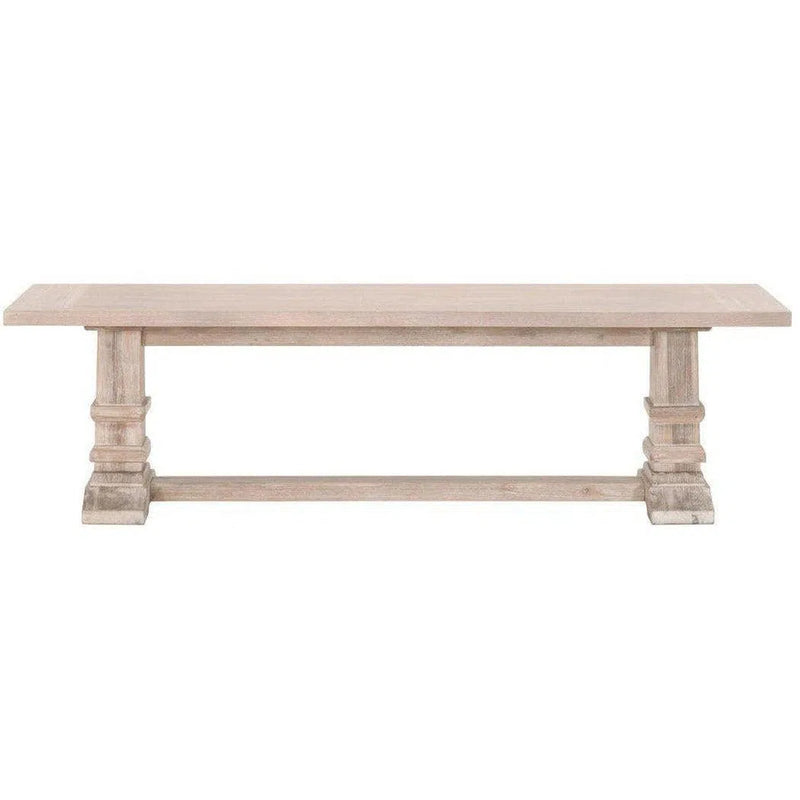 Hudson Large Dining Bench Natural Gray Acacia Dining Benches LOOMLAN By Essentials For Living