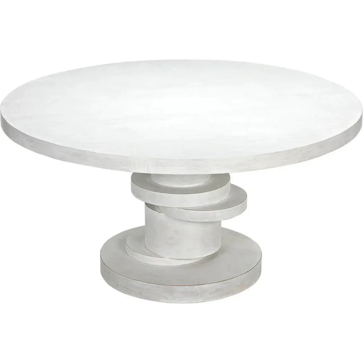 Hugo Round Wooden Dining Table-Dining Tables-Noir-LOOMLAN