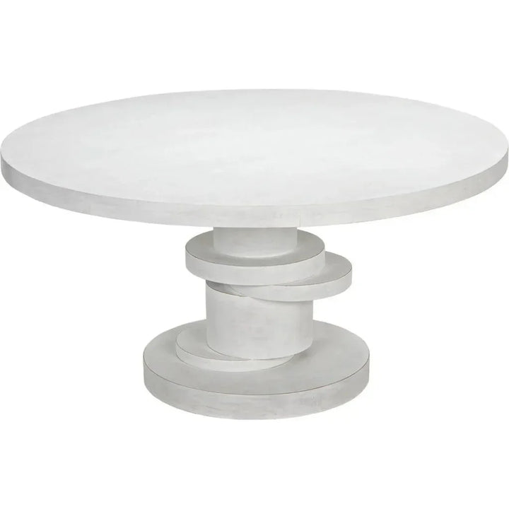 Hugo Round Wooden Dining Table-Dining Tables-Noir-LOOMLAN