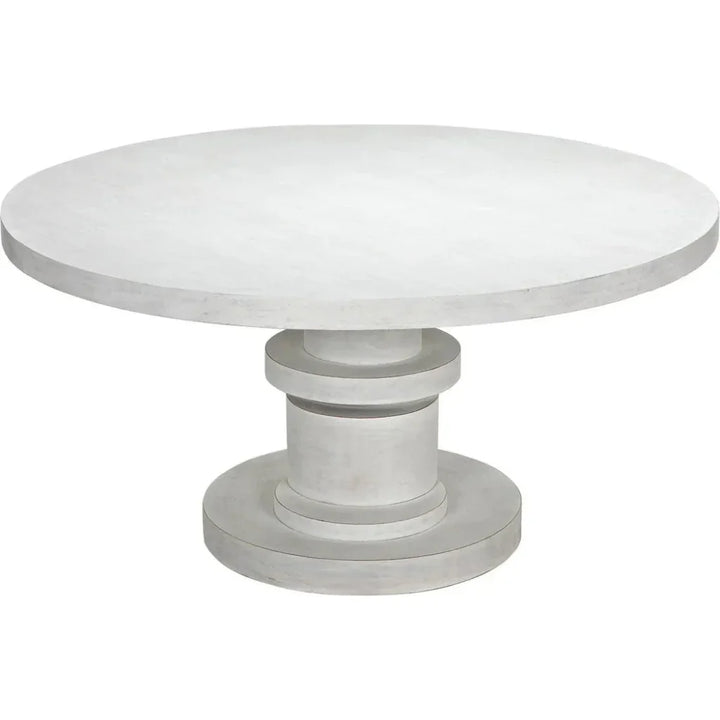 Hugo Round Wooden Dining Table-Dining Tables-Noir-LOOMLAN