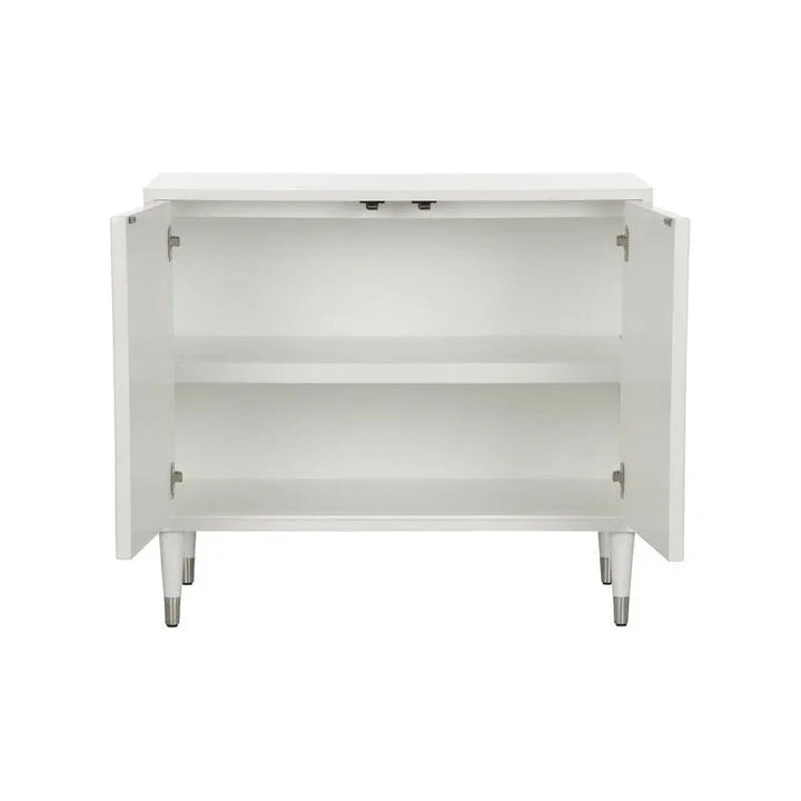 Huli Arch Pattern White Cabinet - LOOMLAN - Wildwood - Accent Cabinets