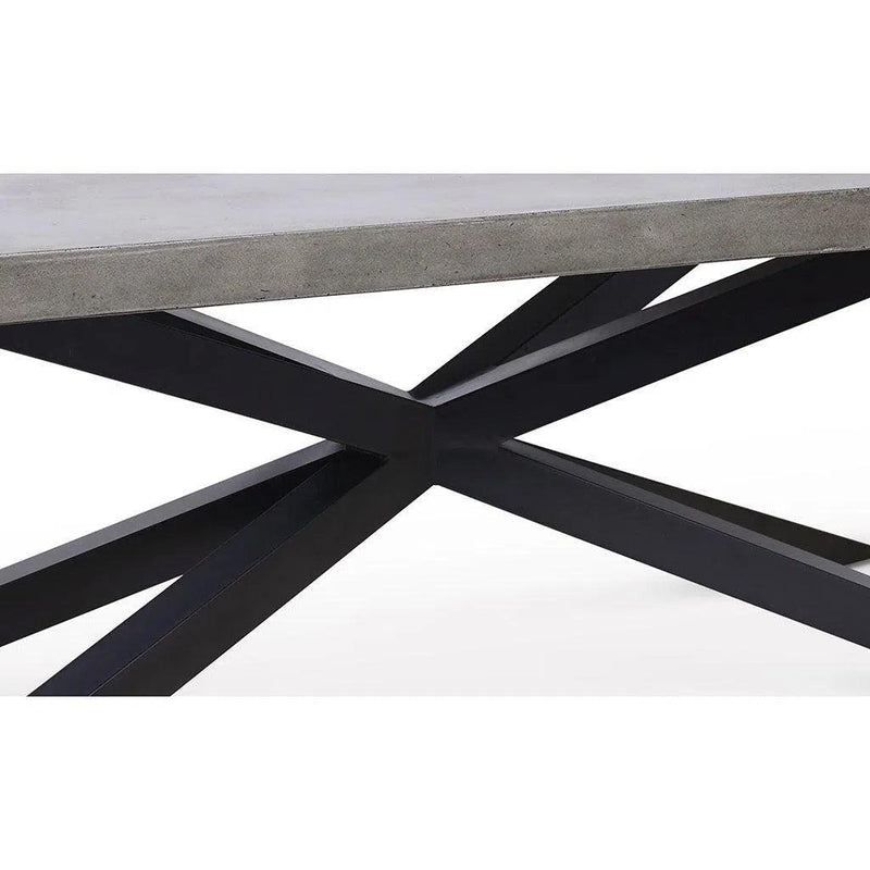 Hunter Reinforced Concrete Rectangular Dining Table-Outdoor Dining Tables-Urbia-LOOMLAN