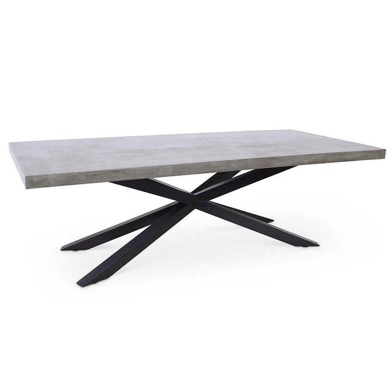 Hunter Reinforced Concrete Rectangular Dining Table-Outdoor Dining Tables-Urbia-LOOMLAN