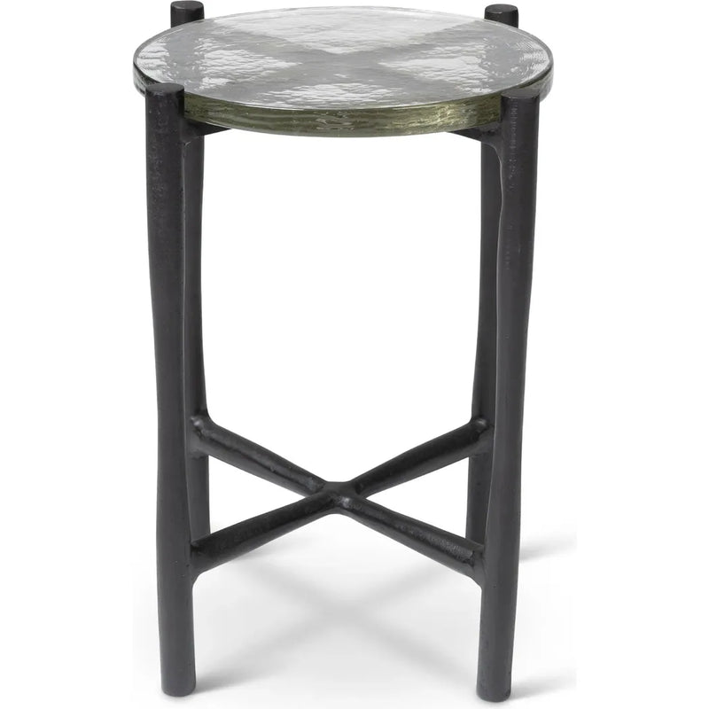 Shyla Reclaimed Cast Aluminum Round End Table (Set of 2)