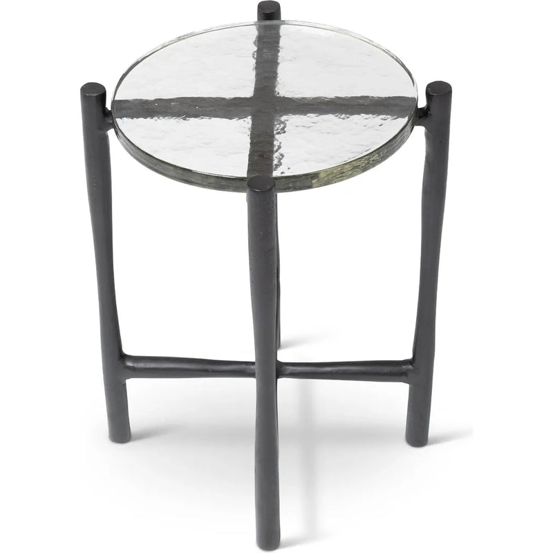 Shyla Reclaimed Cast Aluminum Round End Table (Set of 2)