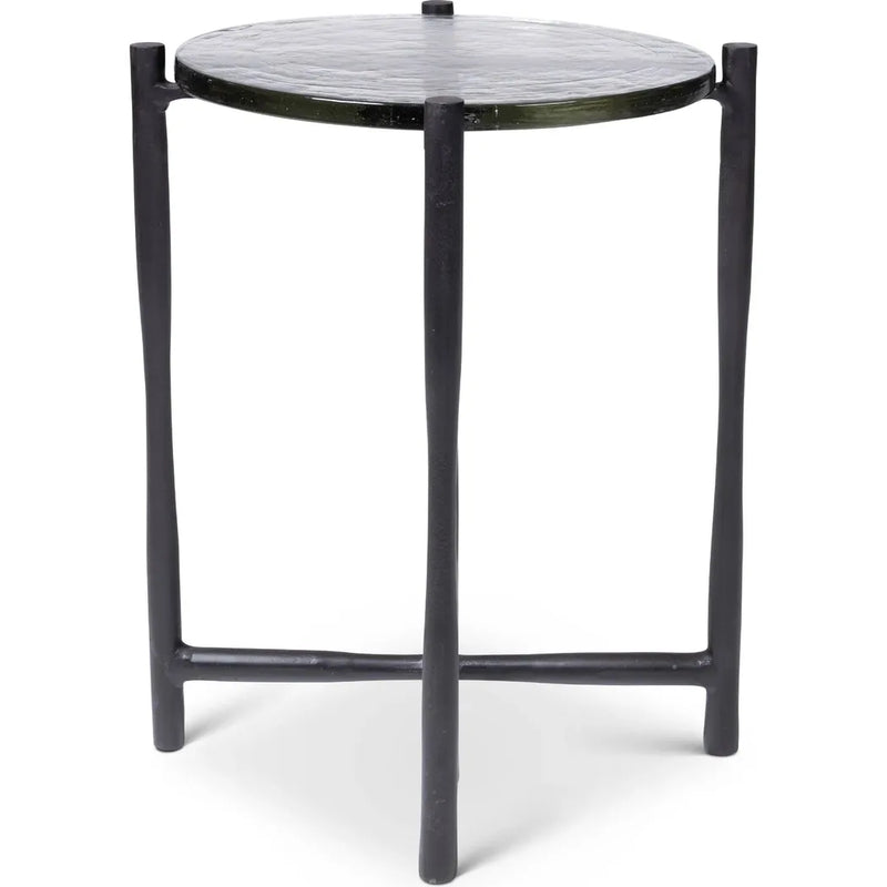 Shyla Reclaimed Cast Aluminum Round End Table (Set of 2)