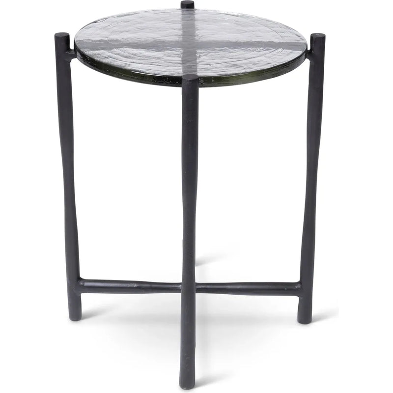 Shyla Reclaimed Cast Aluminum Round End Table (Set of 2)