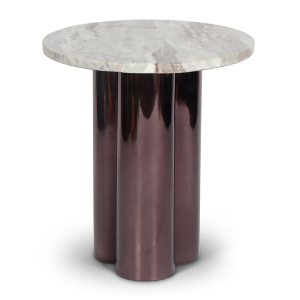 Martie Marble Top Round Side Table