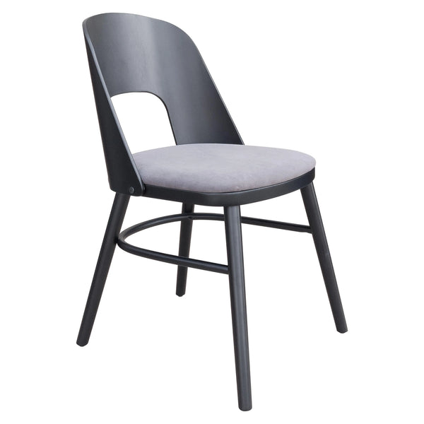 Iago Dining Chair (Set of 2) Gray & Black Dining Chairs LOOMLAN By Zuo Modern