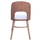 Iago Dining Chair (Set of 2) Light Gray & Walnut Dining Chairs LOOMLAN By Zuo Modern