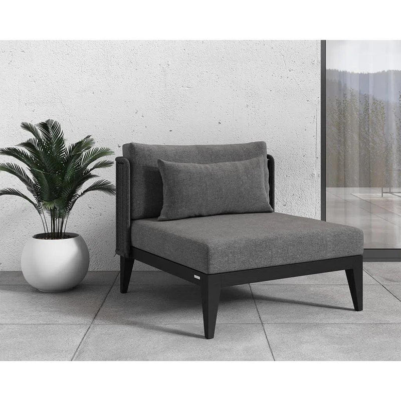 Ibiza Fabric Armless Chair-Outdoor Lounge Chairs-SUNPAN-LOOMLAN