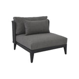 Ibiza Fabric Armless Chair-Outdoor Lounge Chairs-SUNPAN-Charcoal - Gracebay Grey-LOOMLAN