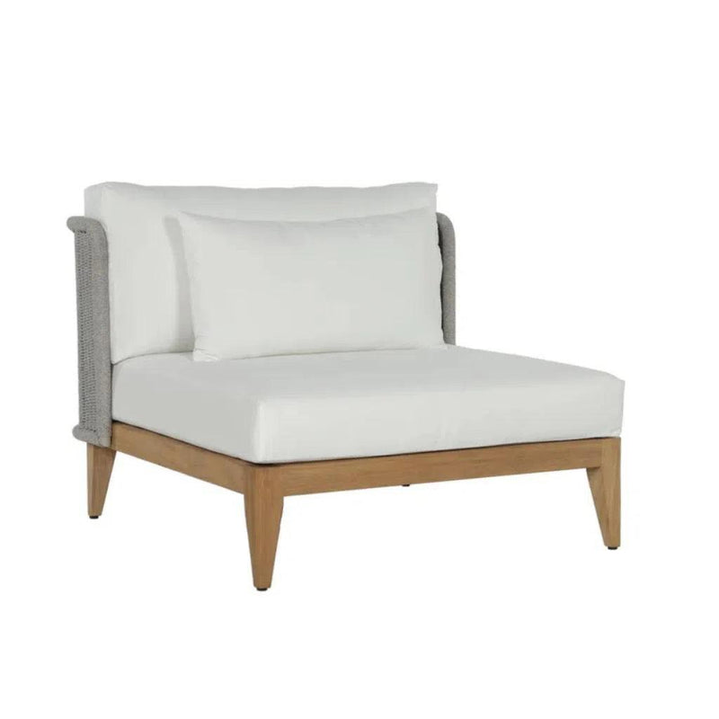 Ibiza Fabric Armless Chair-Outdoor Lounge Chairs-SUNPAN-Natural - Stinson White-LOOMLAN