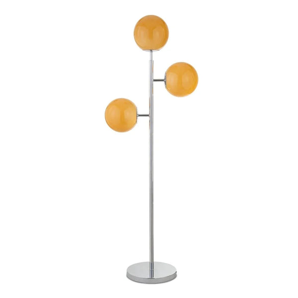 Ida Silver Metal Base Floor Lamp-Floor Lamps-Moe's Home-LOOMLAN