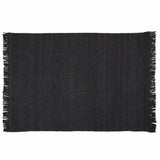 Idun Charcoal Black Solid Handmade Wool Rug By Linie Design Area Rugs LOOMLAN By Linie Rugs