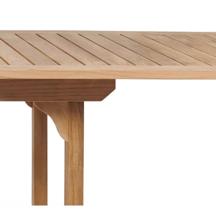 Extendable Teak Outdoor Dining Table for 8 | LOOMLAN