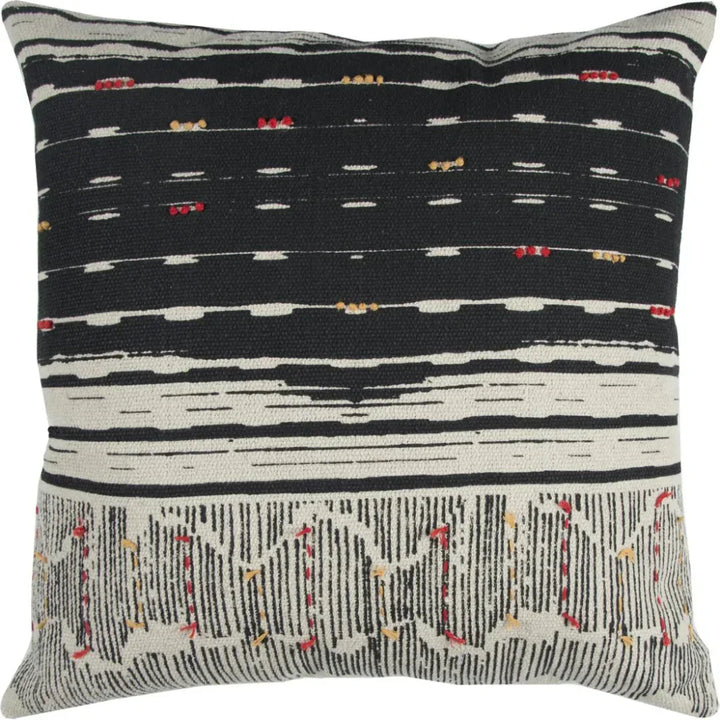 Ika Striped Boho Trow Pillow Down Insert - LOOMLAN - LOOMLAN - Throw Pillows