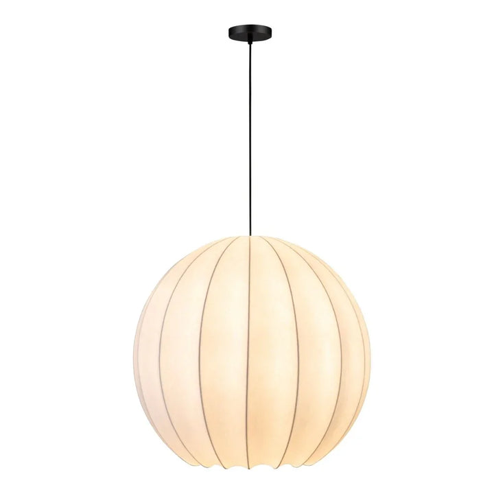 Illume Large White Silk Shade Pendant Light - LOOMLAN - Moe's Home - Pendants