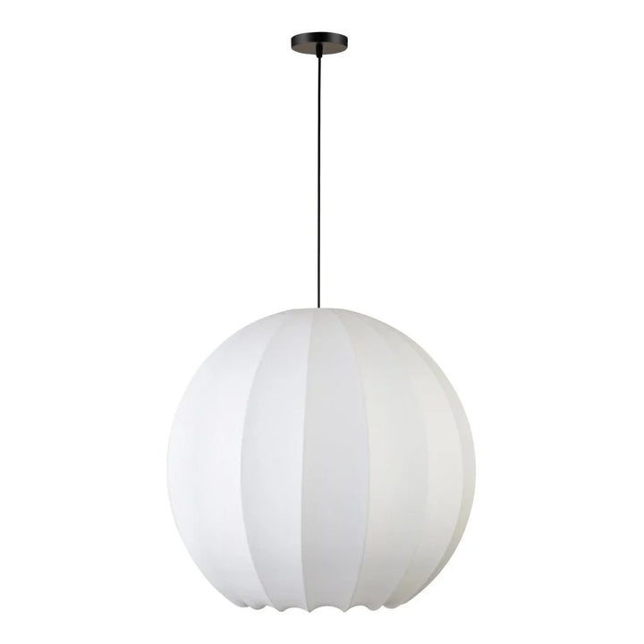 Illume Large White Silk Shade Pendant Light - LOOMLAN - Moe's Home - Pendants