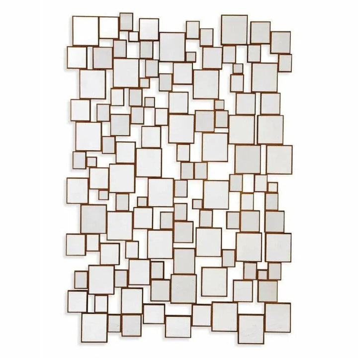 Illyria 61" Rectangle Antique Gold Wall Mirror - LOOMLAN - Bassett Mirror - Wall Mirrors