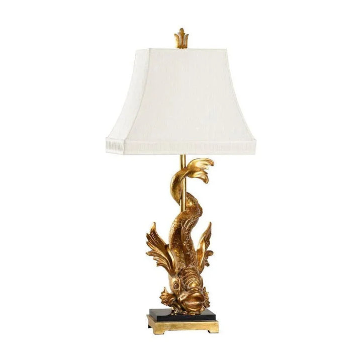Imperial Dragon Design Gold Table Lamp - Gold - LOOMLAN - Wildwood - Table Lamps