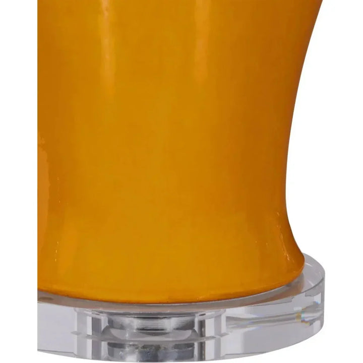 Imperial Porcelain & Metal Orange Table Lamp - LOOMLAN - Currey & Co - Table Lamps